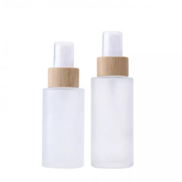 直角圓柱形乳液瓶蒙砂加工(木紋)