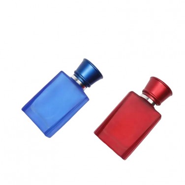 彩色方形香水瓶蒙砂加工
