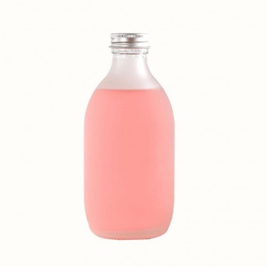 圓形果汁飲料瓶蒙砂加工